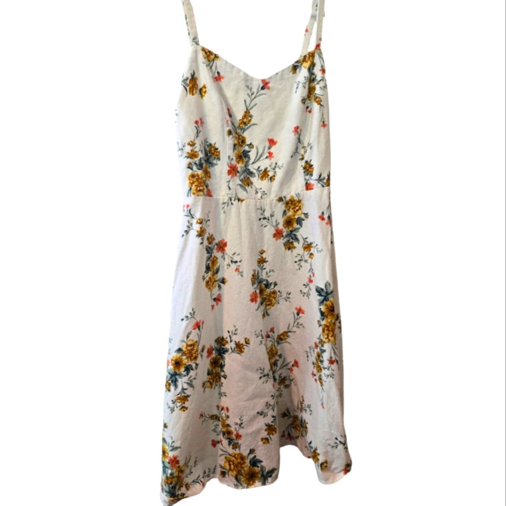 Old Navy floral print cami sundress 🌞, linen blend